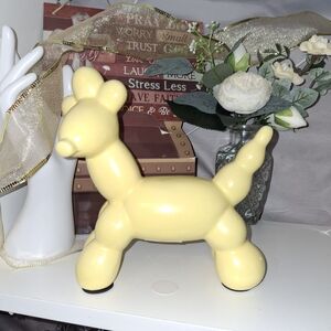 Yellow Balloon Dog Figurine NIB